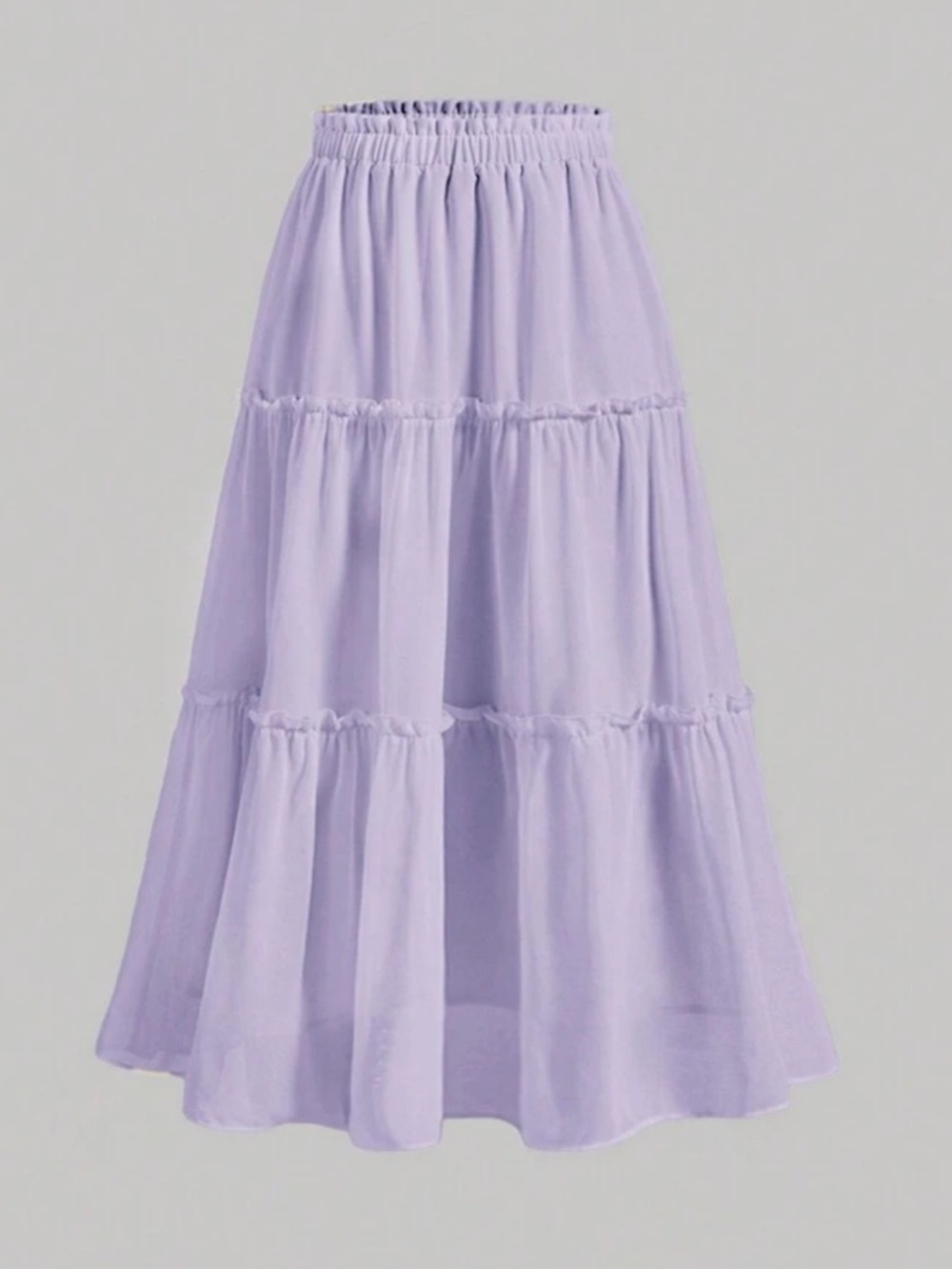 Lilac Chiffon Maxi Skirt